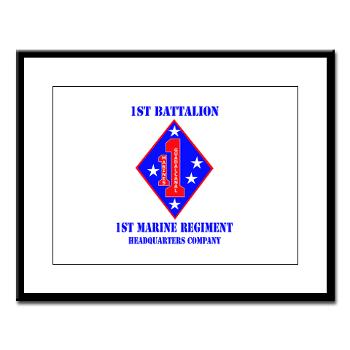 HQC1MR - M01 - 02 - HQ Coy - 1st Marine Regiment with Text - Large Framed Print - Click Image to Close